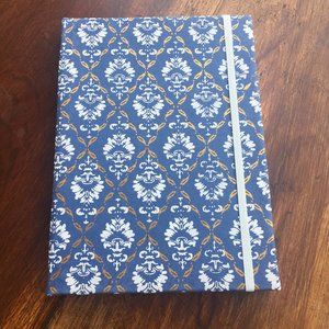 Recycled Cotton Hardcover Noteook - Blue Damask